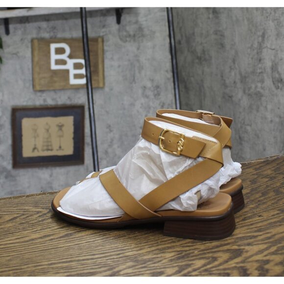 NWT Naturalizer Womens Birch Strappy Flat Sandals Saddle Tan Brown Leather 9M - Picture 9 of 14